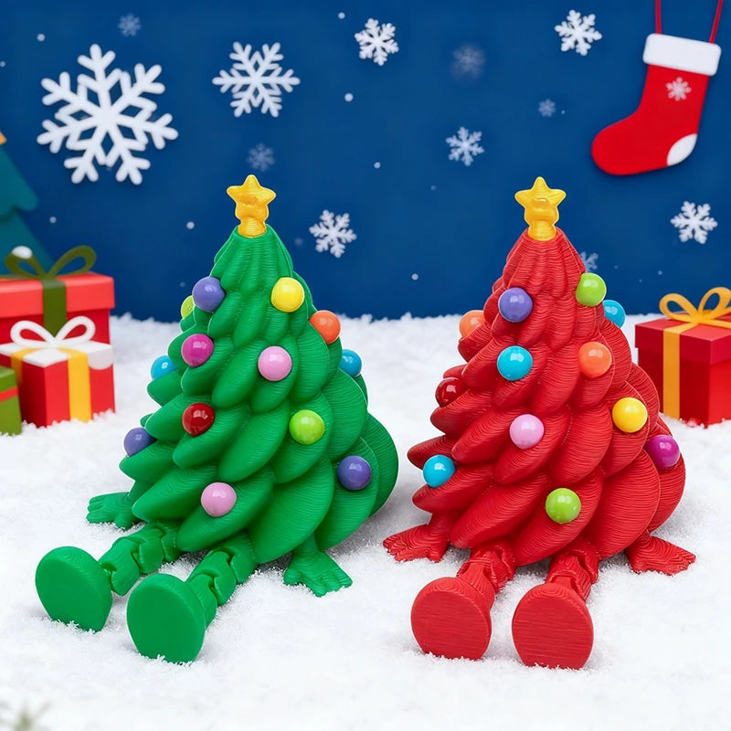3D Printed Christmas Ornament Santa and Snowman