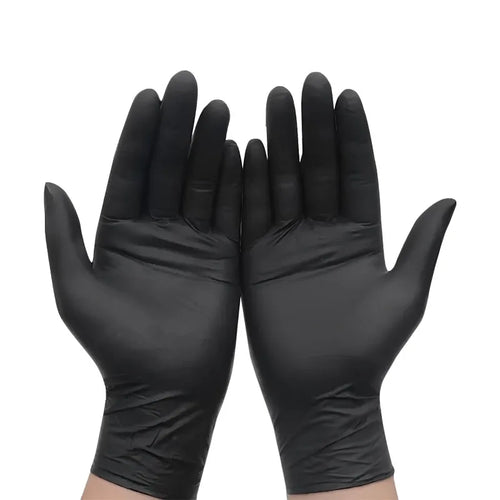 Black Nitrile Gloves for Kitchen & Bathroom Cleaning - 30/50/100PCS