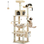 Large Cat Tree with Hammock & Scratching Posts for Indoor Cats