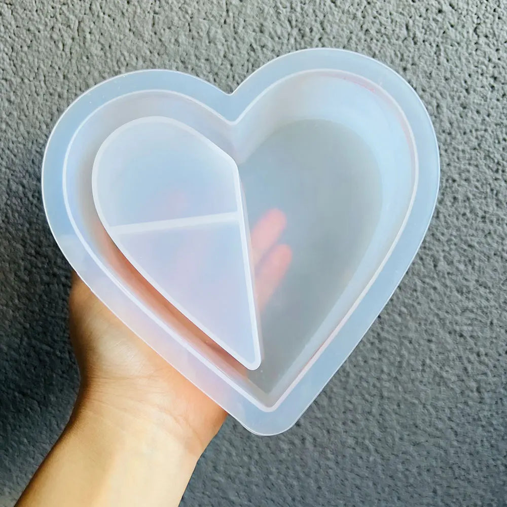 Heart Shaped Silicone Mold for Planters and Candles