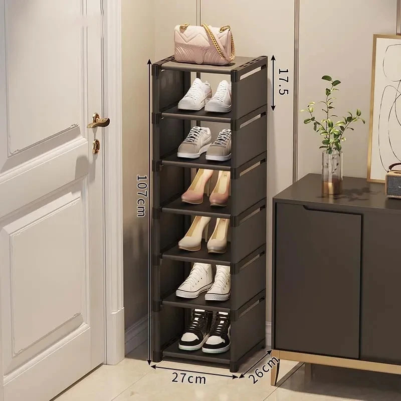 Stackable Corner Shoe Organizer - Space Saving Shoe Rack