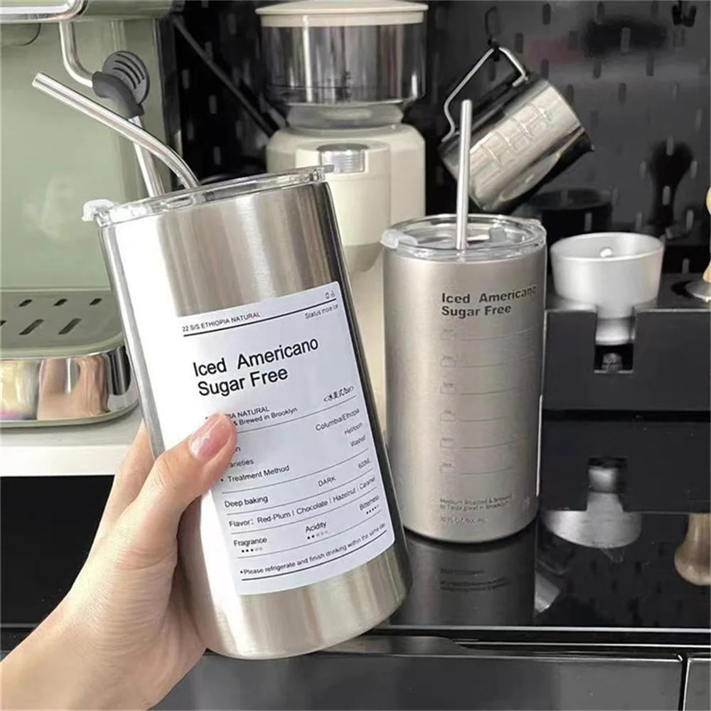 Stylish 600ml Eco-Friendly Insulated Travel Coffee Tumbler