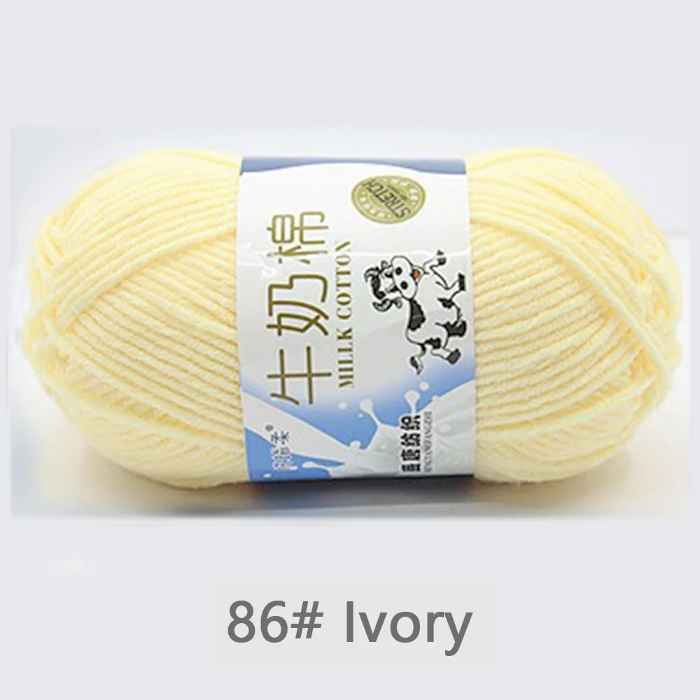 Soft Milk Cotton Yarn for Baby Sweaters & Scarves