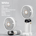 Portable Rechargeable Mini USB Fan with Phone Stand - 5 Speeds