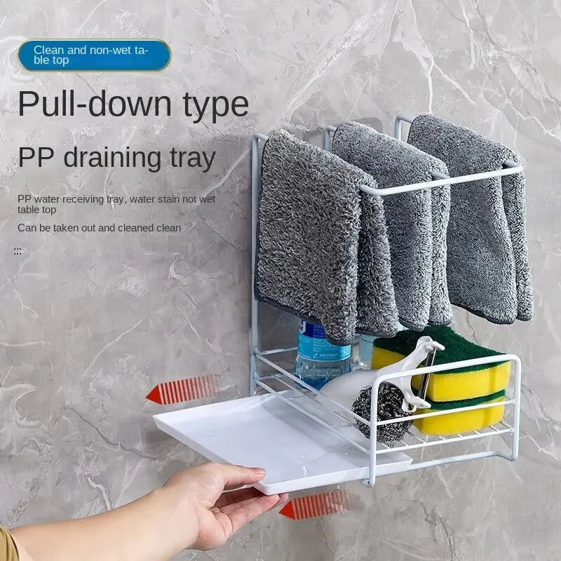 Wall Hanging Towel Rack for Kitchen Storage