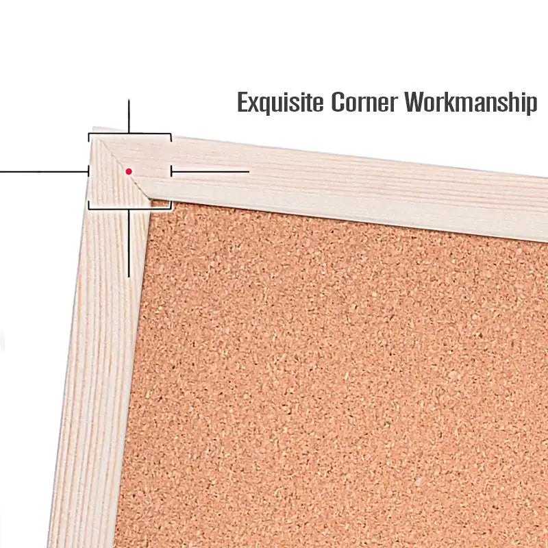 Wooden Cork Board Wall Decor with Soft Letter Pins