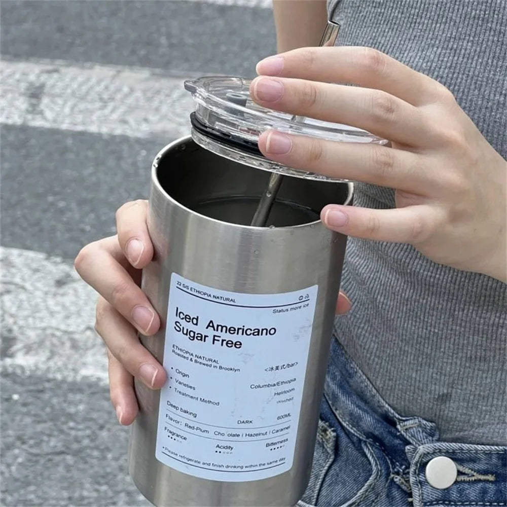 Stylish 600ml Eco-Friendly Insulated Travel Coffee Tumbler