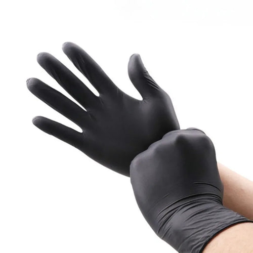 Black Nitrile Gloves for Kitchen & Bathroom Cleaning - 30/50/100PCS