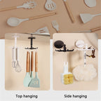 7-Claw Rotatable Self-Adhesive Kitchen Storage Hook