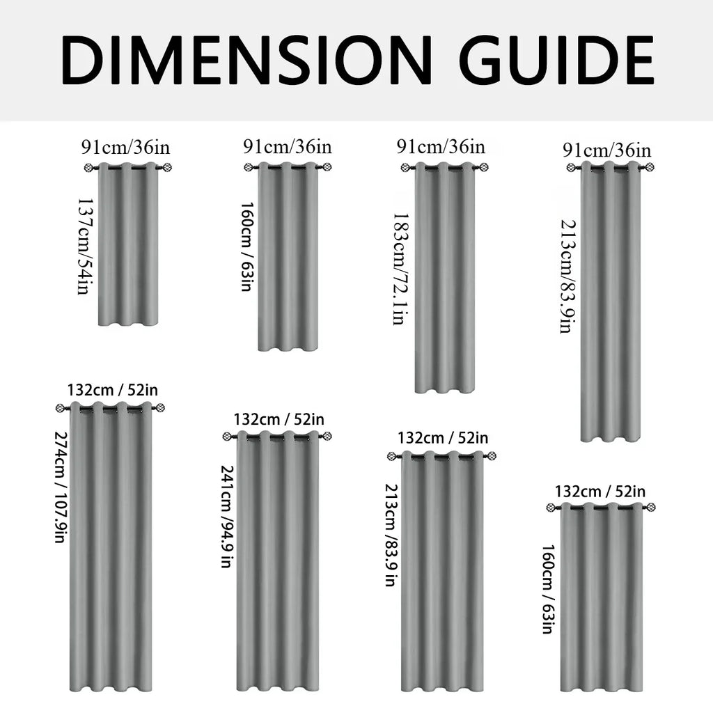 2pcs Modern Blackout Curtains for Cozy Bedrooms & Living Rooms