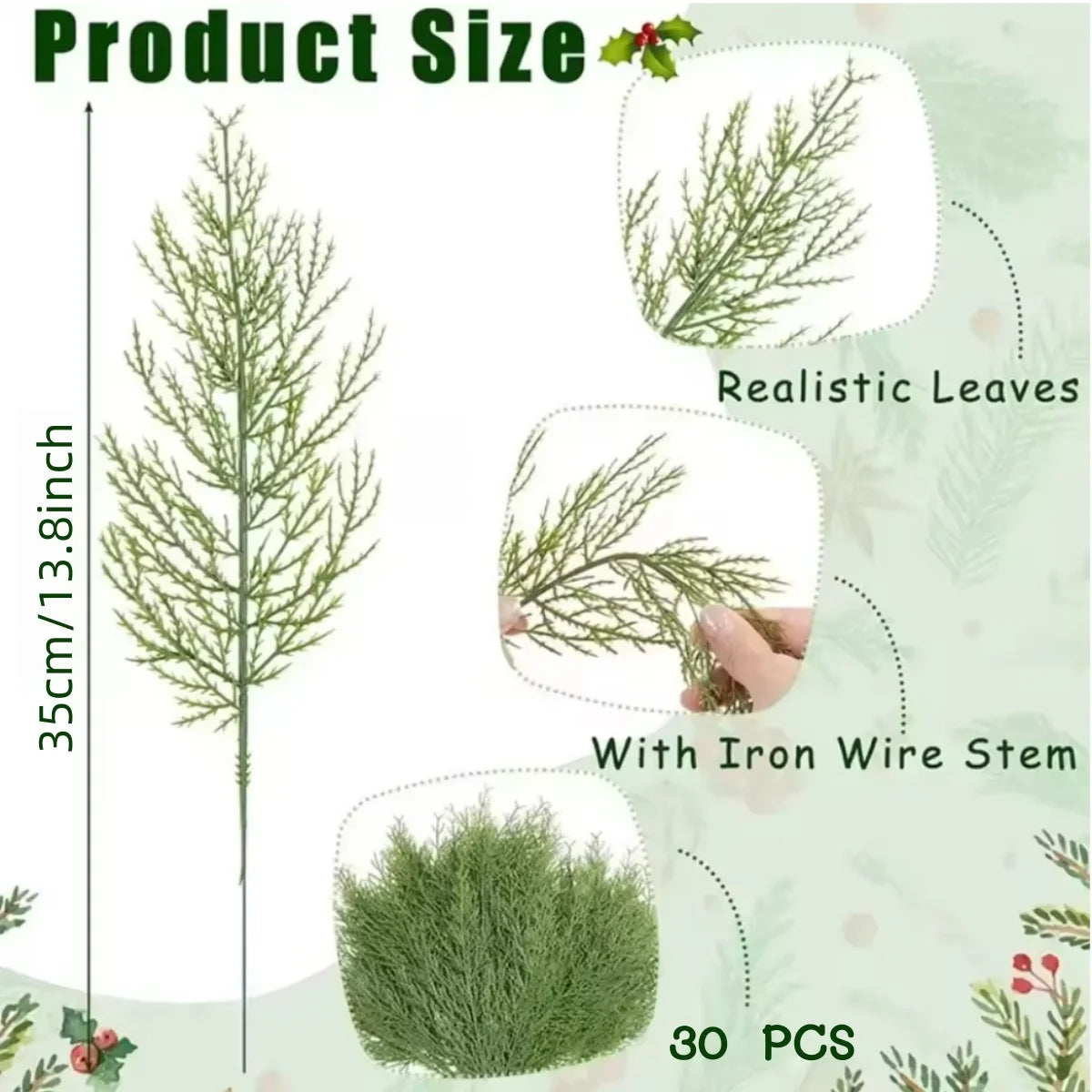 Artificial Pine Branches for Christmas Decor