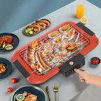 Stainless Steel Electric Table Grill with Adjustable Temp