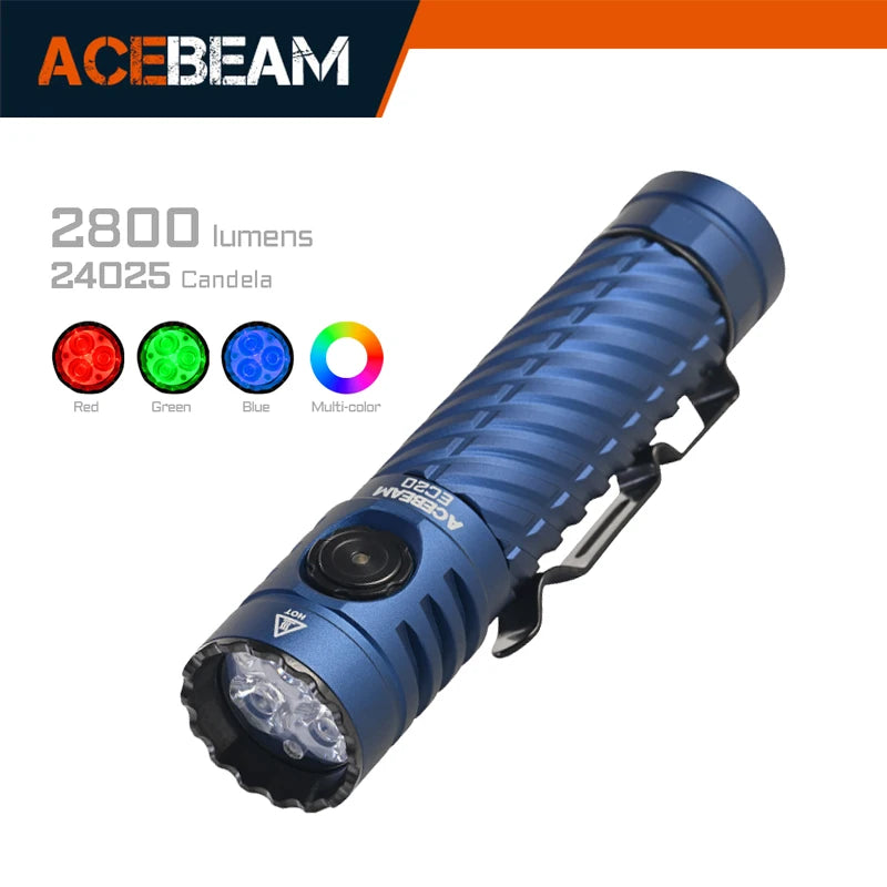 Compact 2800 Lumens EDC LED Flashlight