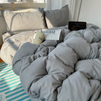 4-Piece Cotton Bedding Set - Duvet Cover & Pillowcases