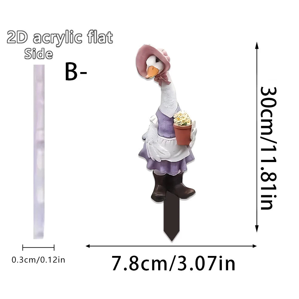 Playful Duck Garden Stake Decoration for Cozy Outdoor Spaces