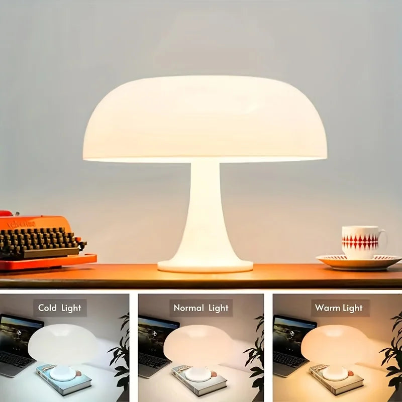 Mushroom LED Table Lamp | Small Apartment Nightlight + Retro Vibes