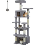 Large Cat Tree with Hammock & Scratching Posts for Indoor Cats