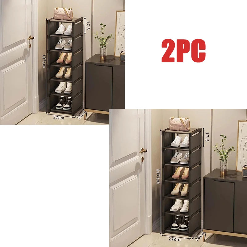Stackable Corner Shoe Organizer - Space Saving Shoe Rack