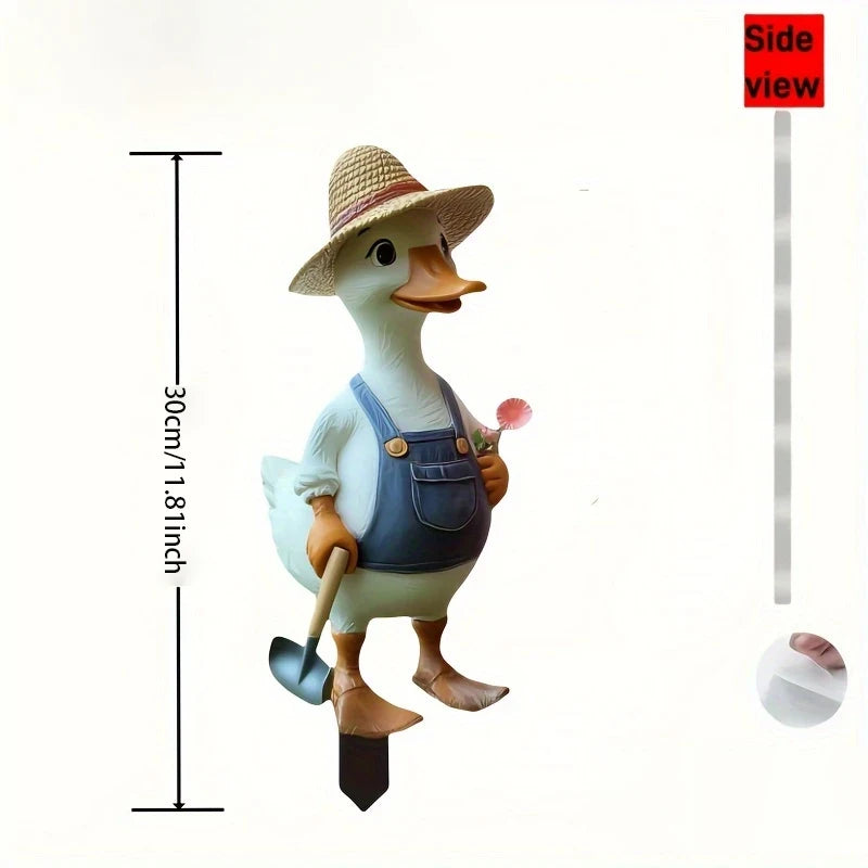 Playful Duck Garden Stake Decoration for Cozy Outdoor Spaces