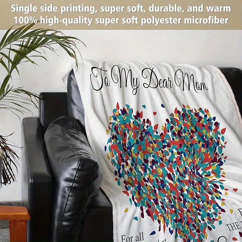 Super Soft Flannel Mom Blanket - Cozy Gift for Mom