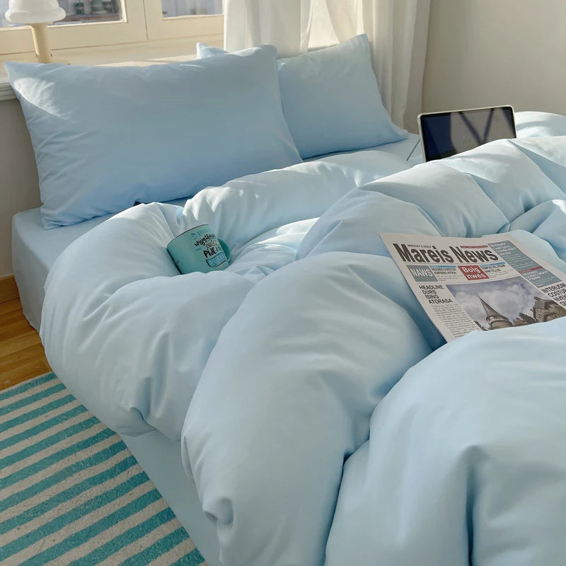 4-Piece Cotton Bedding Set - Duvet Cover & Pillowcases