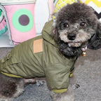 Warm Dog Jacket with Harness for Winter Hiking