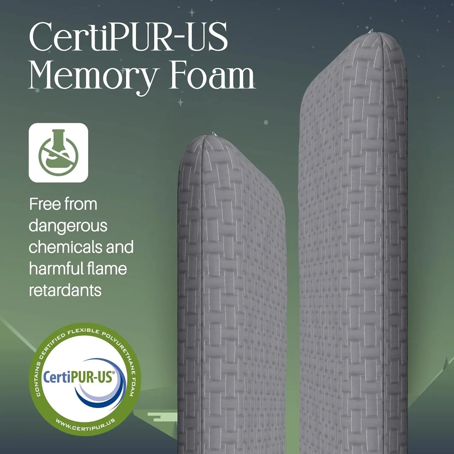 Ultra Thin Memory Foam Pillow for Stomach Sleepers