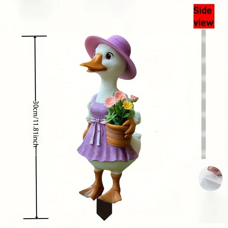 Playful Duck Garden Stake Decoration for Cozy Outdoor Spaces