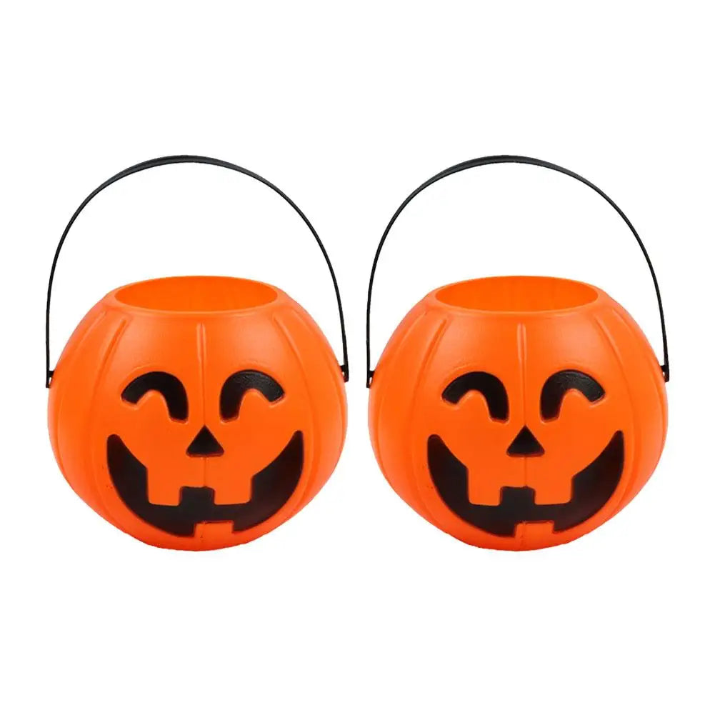Halloween Pumpkin Bucket - Portable Candy Basket for Festivities