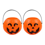 Halloween Pumpkin Bucket - Portable Candy Basket for Festivities