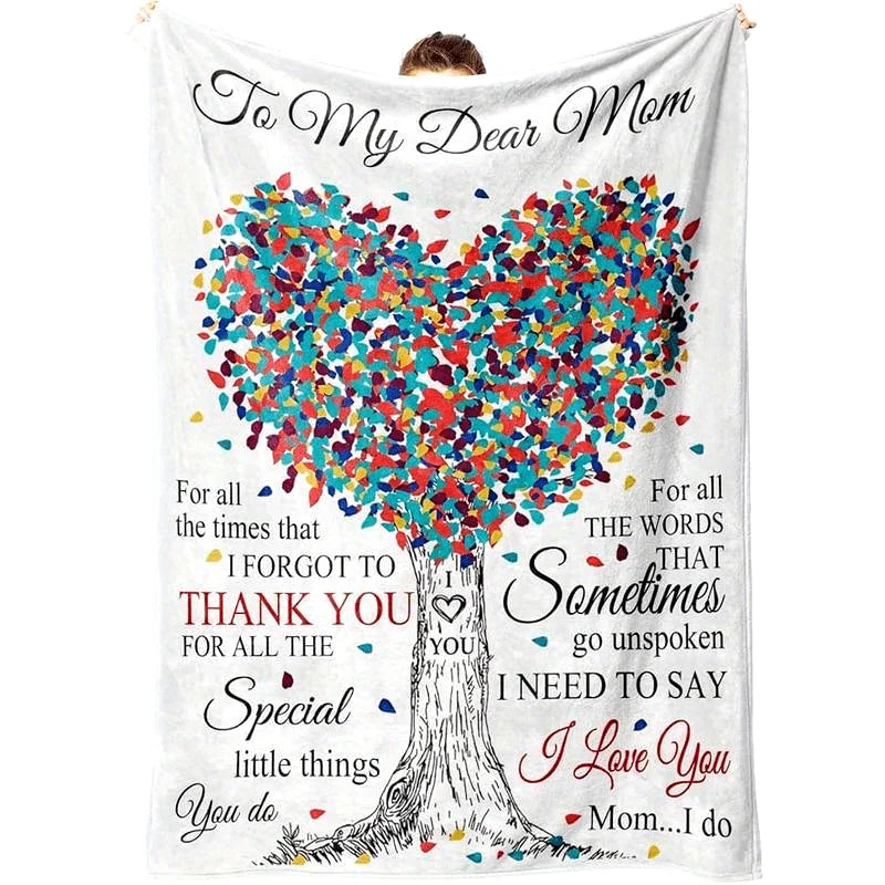 Super Soft Flannel Mom Blanket - Cozy Gift for Mom