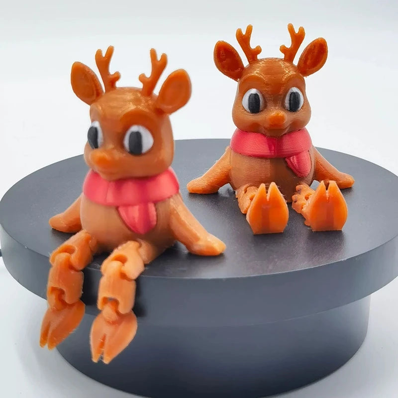 3D Printed Christmas Ornament Santa and Snowman