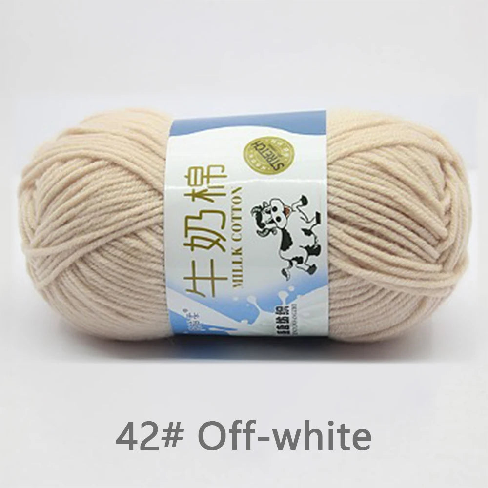Soft Milk Cotton Yarn for Baby Sweaters & Scarves