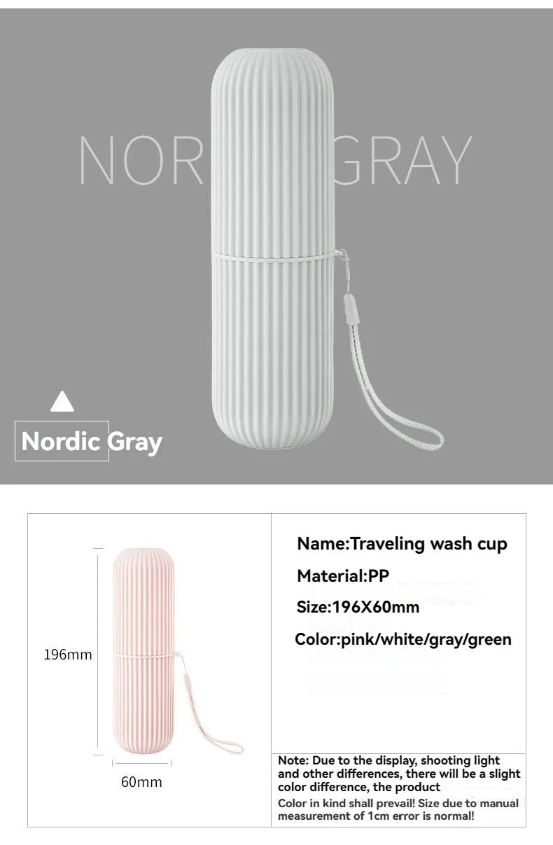 Portable Toothbrush and Toothpaste Holder for Travel