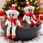 3D Printed Christmas Ornament Santa and Snowman