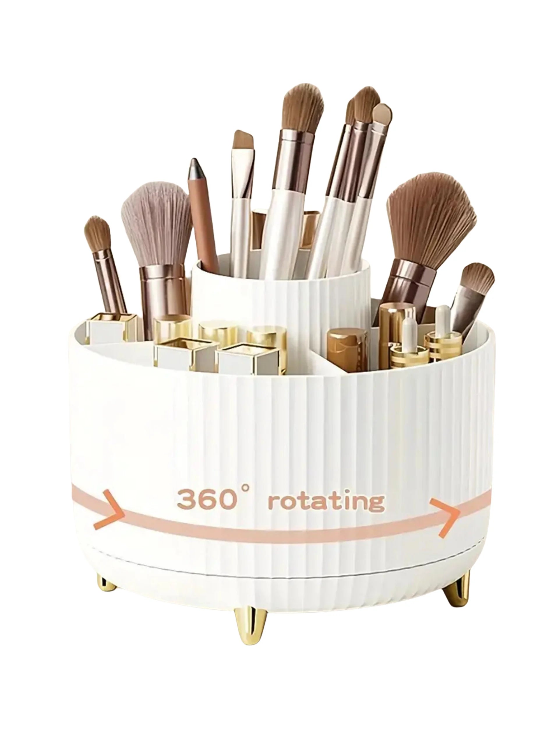 360° Rotating Makeup Organizer | Vanity & Desk Storage | Aesthetic Cosmetic Holder