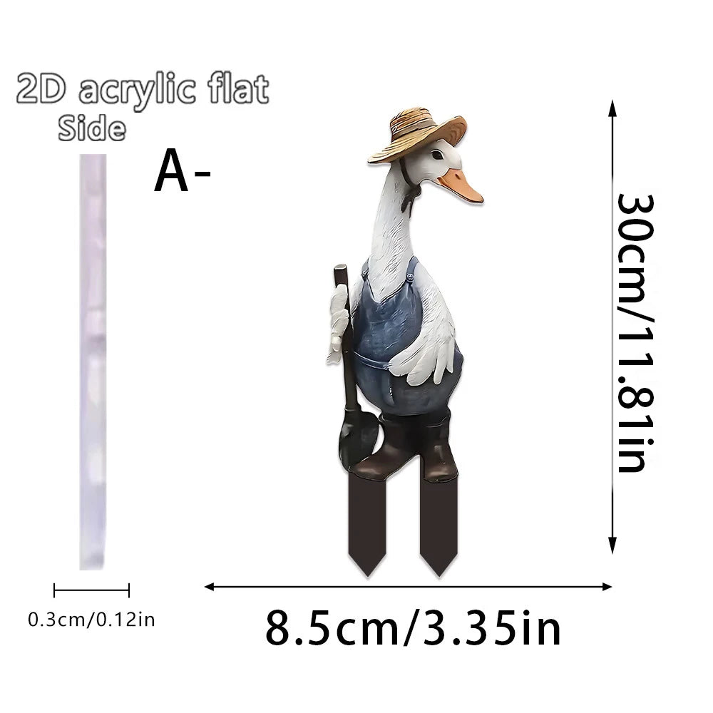 Playful Duck Garden Stake Decoration for Cozy Outdoor Spaces