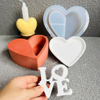Heart Shaped Silicone Mold for Planters and Candles