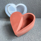 Heart Shaped Silicone Mold for Planters and Candles