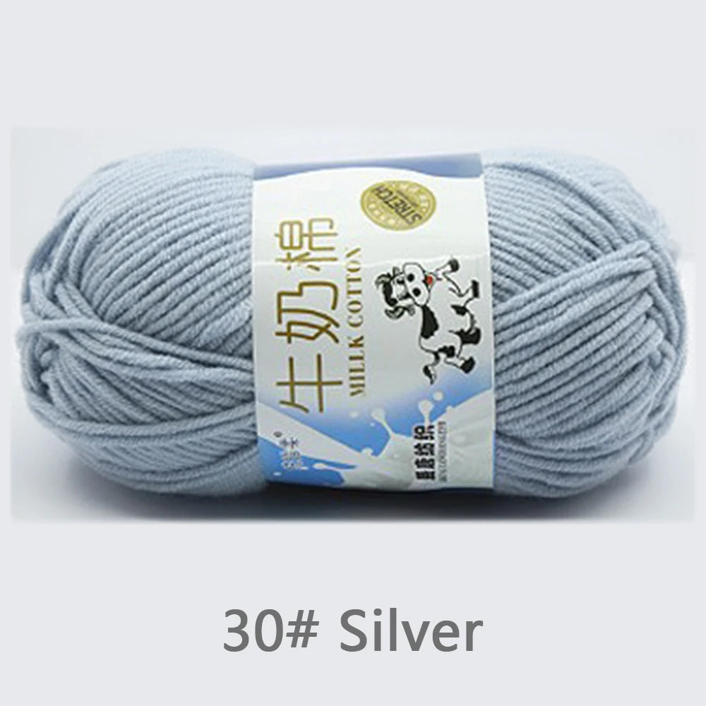 Soft Milk Cotton Yarn for Baby Sweaters & Scarves
