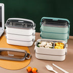 Leak Proof Stainless Steel Bento Lunch Box - 3 Layers