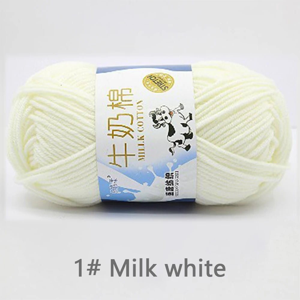 Soft Milk Cotton Yarn for Baby Sweaters & Scarves