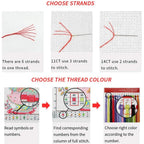 Cartoon Cat Embroidery Kits - Cross Stitch Starter Kit for All Ages