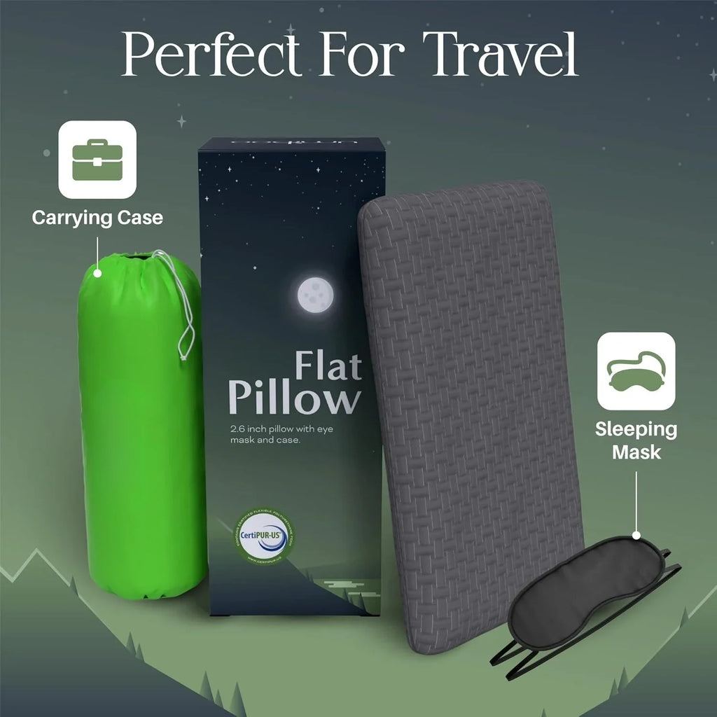 Ultra Thin Memory Foam Pillow for Stomach Sleepers