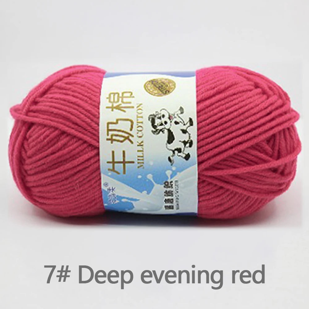 Soft Milk Cotton Yarn for Baby Sweaters & Scarves