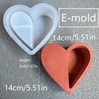 Heart Shaped Silicone Mold for Planters and Candles