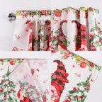 Christmas Curtain Valance - Festive Rod Pocket Window Treatment