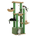 Multi-Level Cat Tree with Scratching Posts for Large Cats