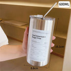 Stylish 600ml Eco-Friendly Insulated Travel Coffee Tumbler