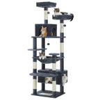 Large Cat Tree with Hammock & Scratching Posts for Indoor Cats